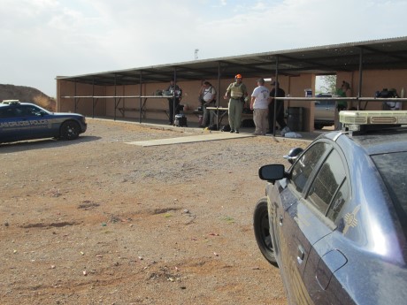 New Mexico Mounted Patrol Troopers on the range with Las Cruces Police